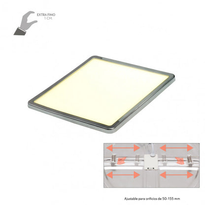 Downlight LED cromado 15W 4000K para interior, empotrable Fabrilamp Providencia