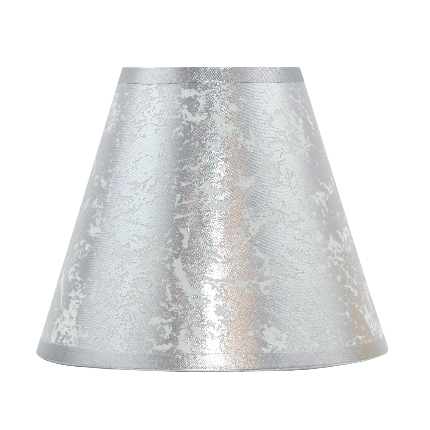 Pantalla cónica plateada para bombilla E27, Fabrilamp 100714010, policarbonato, iluminación decorativa para el hogar.