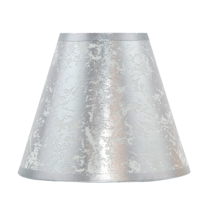 Pantalla cónica plateada para bombilla E27, Fabrilamp 100714010, policarbonato, iluminación decorativa para el hogar.