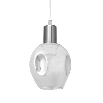 Colgante Meteoro Cromo 1xE27 de Abrila (110391020), lámpara colgante moderna en metal y cristal para decoración interior con luz difusa E27.