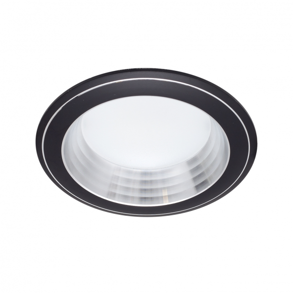 Foco empotrable LED Corfu negro y cromo de 5W, Fabrilamp, modelo 110481009, iluminación interior doméstica