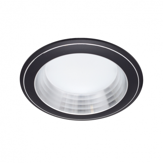 Foco empotrable LED Corfu negro y cromo de 5W, Fabrilamp, modelo 110481009, iluminación interior doméstica