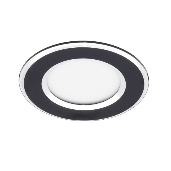 Foco empotrable Samos negro/cromo 5W con LED integrado para interior — Fabrilamp 110581009