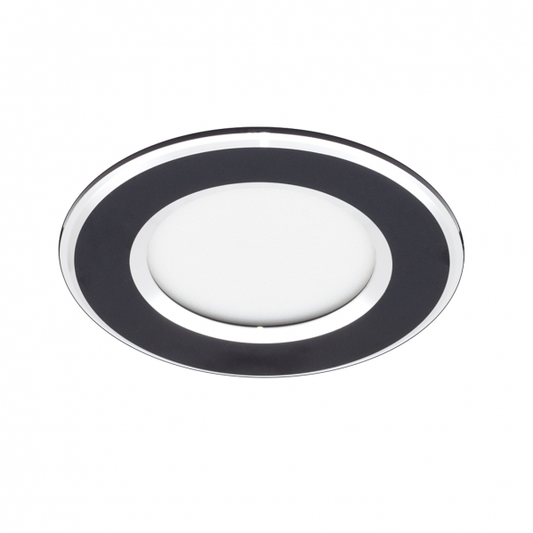 Foco empotrable Samos negro/cromo 5W con LED integrado para interior — Fabrilamp 110581009
