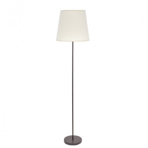 Pie de salón Maldivas 1xE27 en marrón sancho de Abrila, lámpara clásica de luz difusa para decoración interior doméstica con textil y metal, modelo 110641015