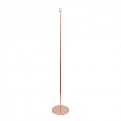 Armazón de lámpara de pie para salón en metal oro rosa con 1 casquillo E27, modelo Abrila 11064FA11, accesorio de iluminación elegante para interiores y decoración moderna.