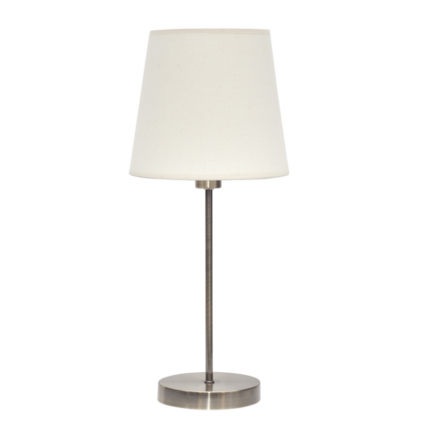 Lámpara de sobremesa Maldivas en cuero Sancho de Abrila, diseño clásico con luz difusa para iluminación doméstica e interiores, estilo textil y metal, referencia 110671058