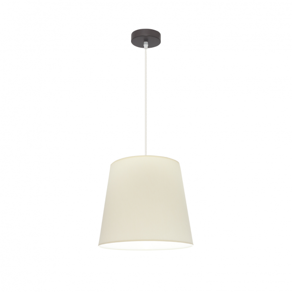Colgante Maldívas de Abrila en marrón y beige, lámpara colgante clásica 1xE27 de 35x35 cm con luz difusa, ideal para decoración interior doméstica en textil y metal