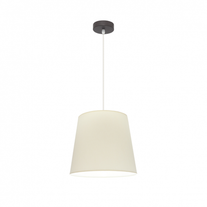 Colgante Maldívas de Abrila en marrón y beige, lámpara colgante clásica 1xE27 de 35x35 cm con luz difusa, ideal para decoración interior doméstica en textil y metal