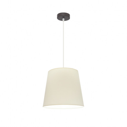 Colgante Maldívas de Abrila en marrón y beige, lámpara colgante clásica 1xE27 de 35x35 cm con luz difusa, ideal para decoración interior doméstica en textil y metal