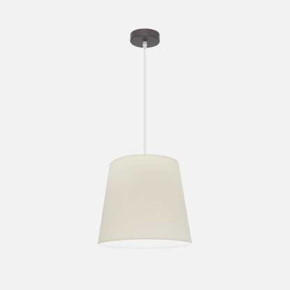 Colgante Maldívas de Abrila en marrón y beige, lámpara colgante clásica 35x35 cm con 1xE27 para luz difusa, ideal para decoración interior doméstica en estilo textil y metal.