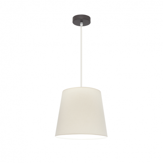 Colgante de techo Maldívas 1xE27 en marrón Sancho de Abrila, lámpara clásica de 35x35 cm con luz difusa para decoración interior doméstica en textil y metal