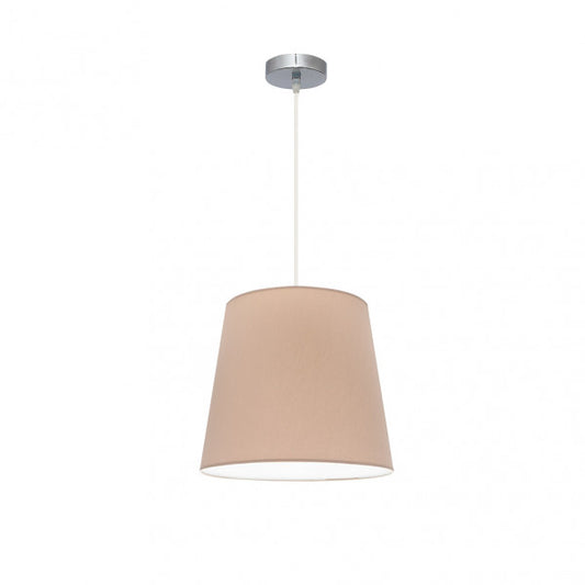 Colgante de techo Maldivas de Abrila en cromo y piedra, modelo 1xE27 de 35 cm, lámpara colgante clásica de metal para decoración interior doméstica.