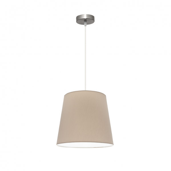 Colgante Maldívias de níquel y piedra de Abrila, lámpara interior clásica de 35 cm con luz difusa, diseño textil y metal para decoración doméstica moderna, modelo 110693557.