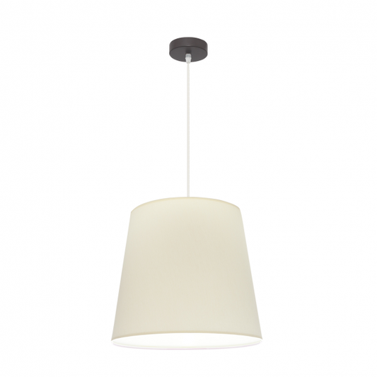 Colgante de techo Maldívas de Abrila en marrón y beige, modelo 110694002 con 1 casquillo E27, diseño clásico de metal y textil para iluminación interior doméstica, regulable hasta 40x40 cm, ideal para decoración hogareña.