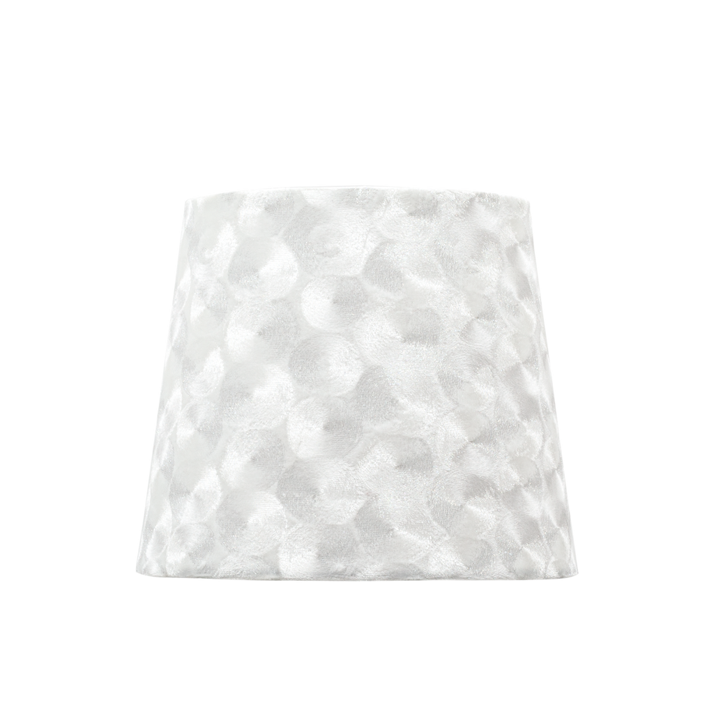Pantalla Fatima E27 Blanco Nacar de tela textil para lámpara – Fabrilamp 110813001, iluminación interior y decoración del hogar