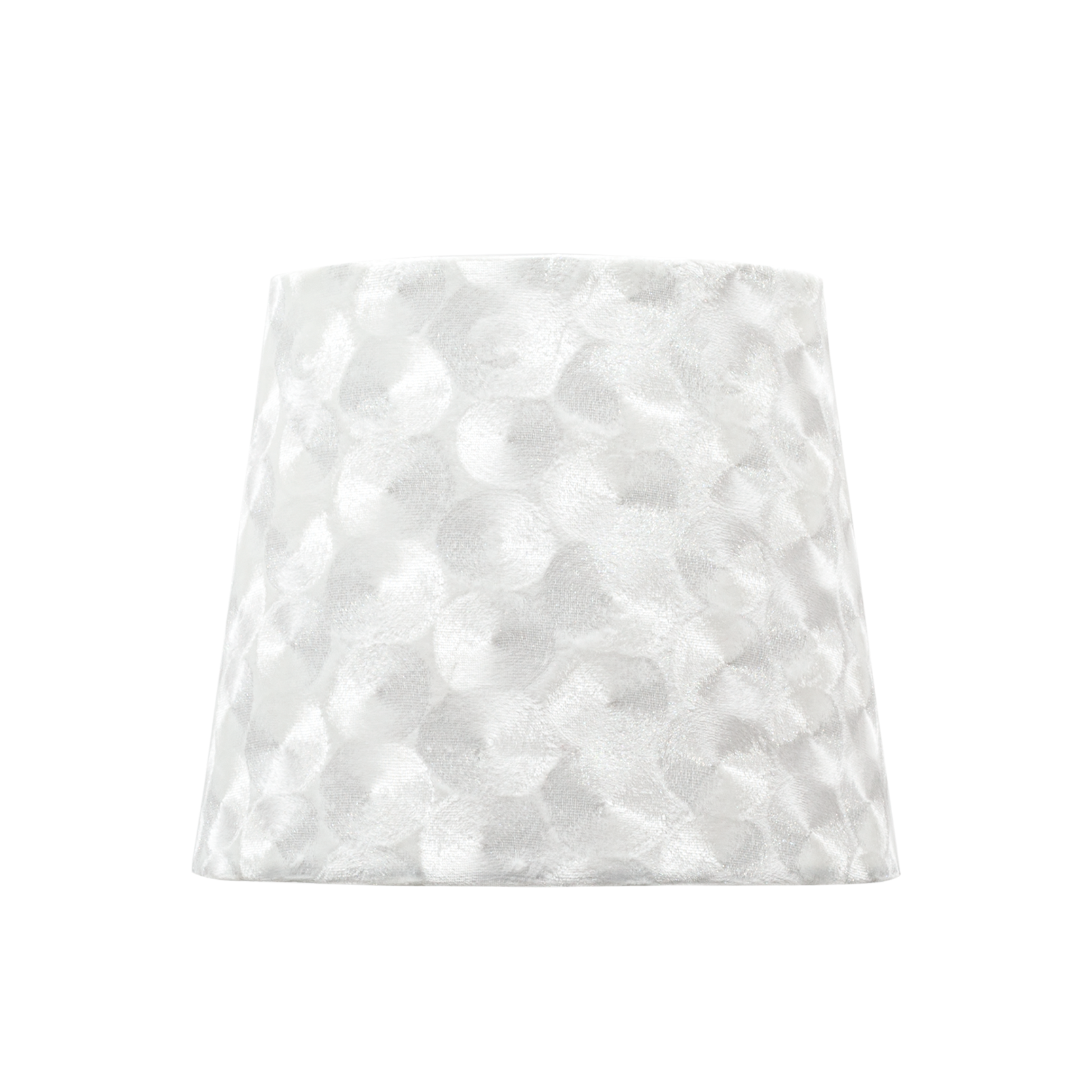Pantalla Fátima Blanco Nacar de Fabrilamp (110813501) - pantalla textil decorativa para lámpara de interior, iluminación suave para el hogar.