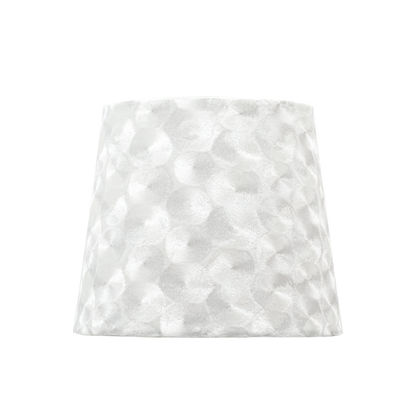 Pantalla Fátima Blanco Nacar de Fabrilamp (110813501) - pantalla textil decorativa para lámpara de interior, iluminación suave para el hogar.