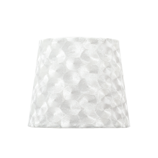 Pantalla Fátima Blanco Nacar de Fabrilamp (110813501) - pantalla textil decorativa para lámpara de interior, iluminación suave para el hogar.
