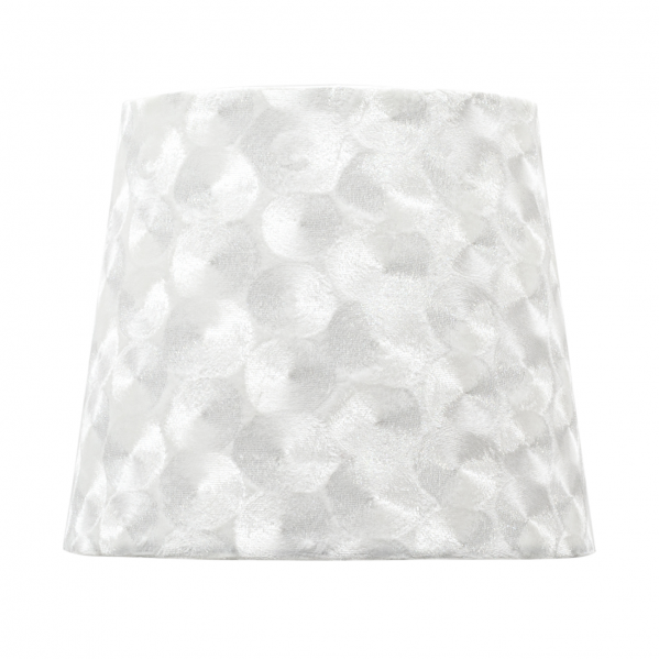 Pantalla Fátima Blanco Nacar Textil para lámpara E27, 40 cm - Fabrilamp, decoración e iluminación interior