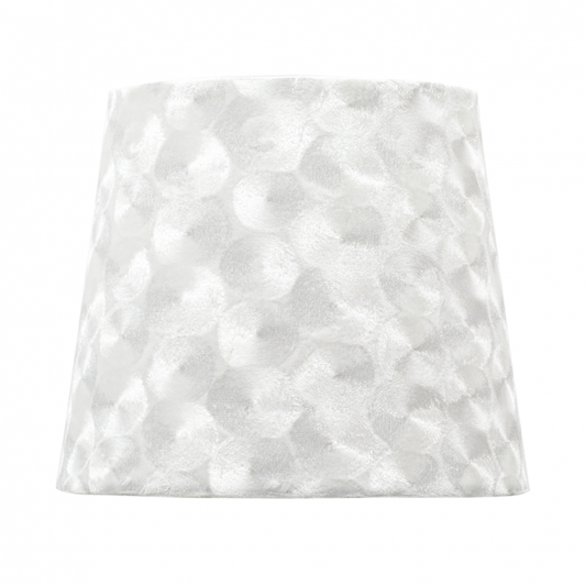 Pantalla Fátima Blanco Nacar Textil para lámpara E27, 40 cm - Fabrilamp, decoración e iluminación interior