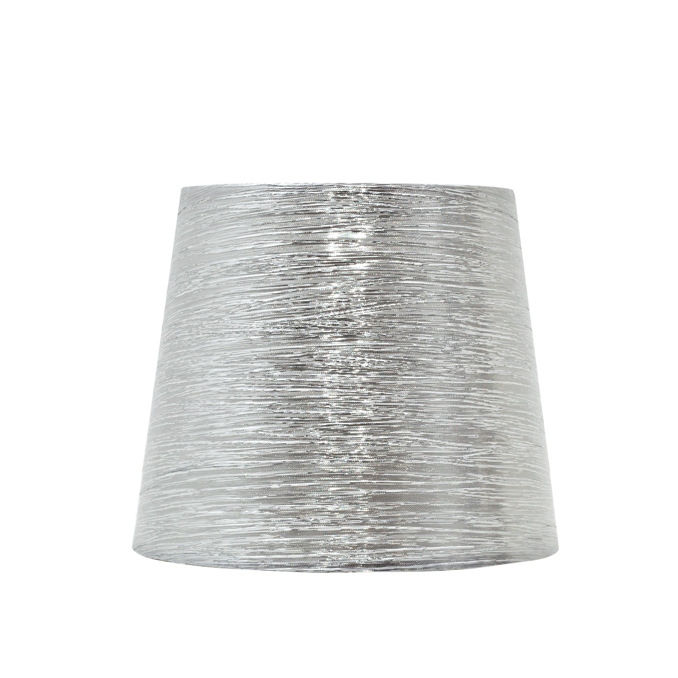 Pantalla Nova E27 Plata Brillo de textil para lámpara, compatible con bombilla E27, Fabrilamp 110912010