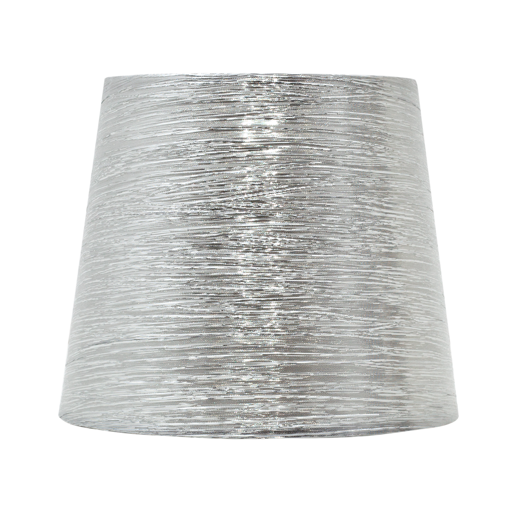 Pantalla textil Nova E27 en plata brillo para lámpara - Fabrilamp 110914010
