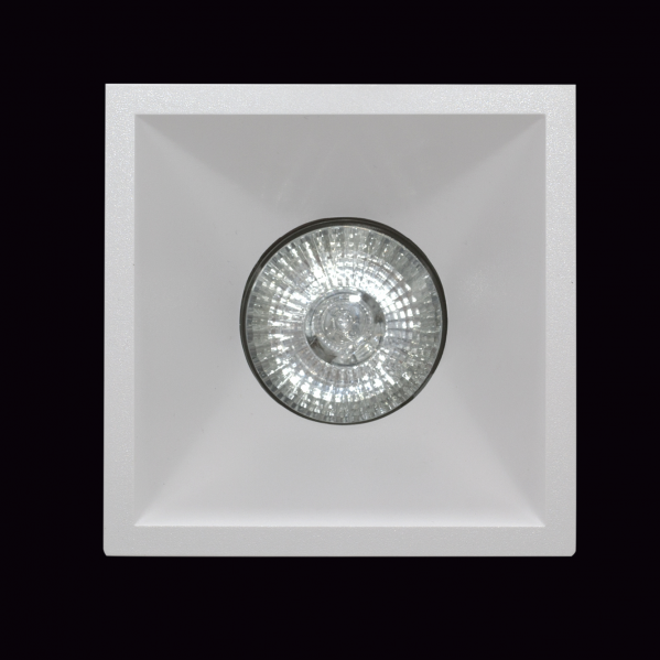 Empotrable Oniro blanco cuadrado de Fabrilamp, luminaria de interior en PVC, decoración e iluminación, modelo 111980401