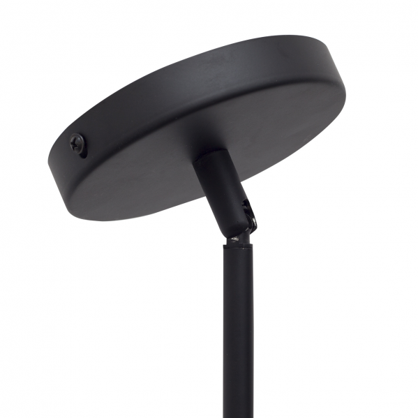 Colgante Pavel negro y dorado de 140 cm articulable, lámpara colgante rústica de metal Abrila 112450109 para decoración de interiores domésticos