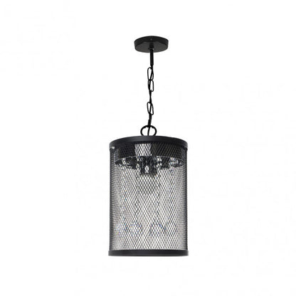 Lámpara colgante Davy de Abrila en negro y cromo con cristal, modelo 1xE27 REG.X18D (112650109), diseño moderno de metal para decoración de interiores