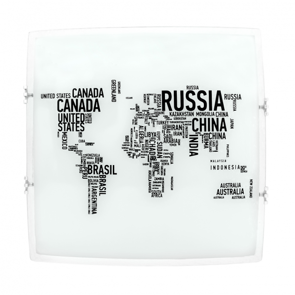 Plafón Mundi Blanco 30x30 de Fabrilamp – iluminación interior moderna con cristal, ideal para dormitorio y salón (115283001)