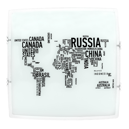 Plafón Mundi Blanco 30x30 de Fabrilamp, iluminación interior moderna con acabado blanco y cristal, ideal para dormitorio o salón (modelo 115283001)