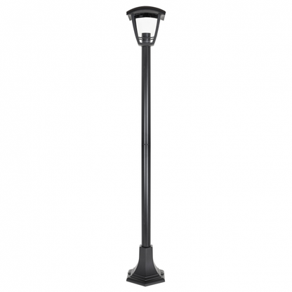 Farola exterior de pilar Zoio negra de Fabrilamp, iluminación exterior IP44 para jardín y terraza, fabricada en polipropileno (SKU 116740109)