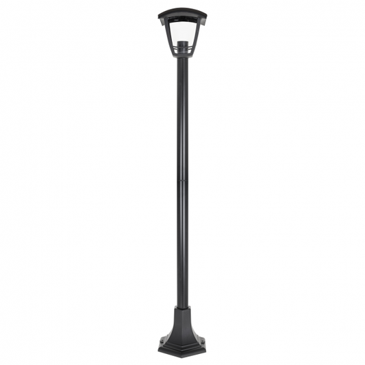 Farola exterior de pilar Zoio negra de Fabrilamp, iluminación exterior IP44 para jardín y terraza, fabricada en polipropileno (SKU 116740109)