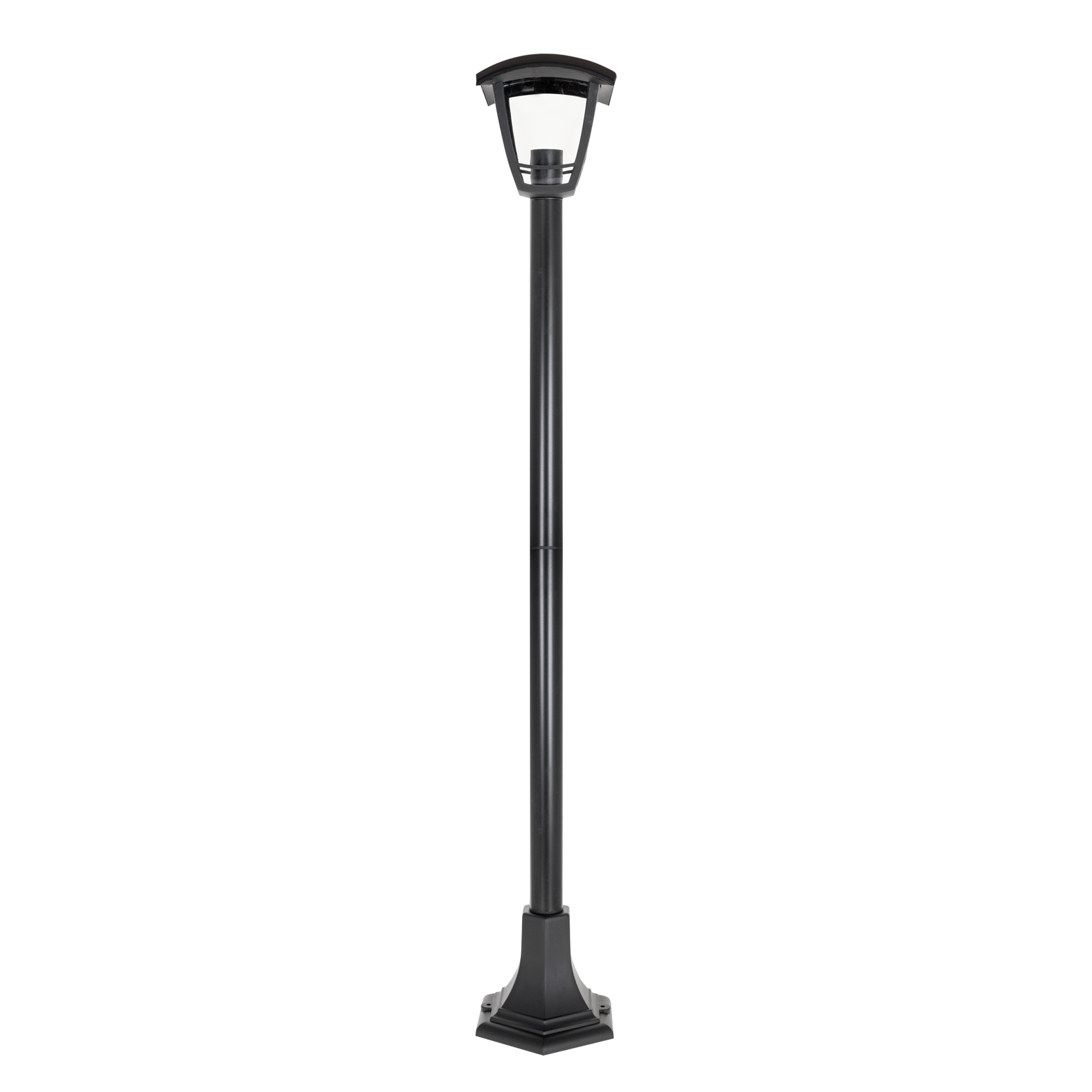 Farola exterior Pilar Zoio negra de Fabrilamp, modelo 116740109, iluminación exterior IP44 en polipropileno para jardín y terraza