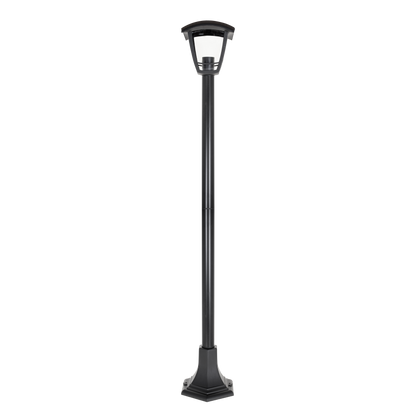 Farola exterior Pilar Zoio negra de Fabrilamp, modelo 116740109, iluminación exterior IP44 en polipropileno para jardín y terraza