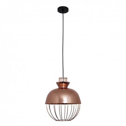 Colgante Toyama en bola de cobre E27 regulable de Abrila, lámpara colgante moderna de metal para decoración interior con luz directa, código 121393511