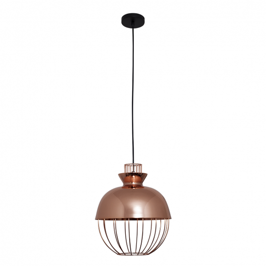 Colgante Toyama en bola de cobre E27 regulable de Abrila, lámpara colgante moderna de metal para decoración interior con luz directa, código 121393511