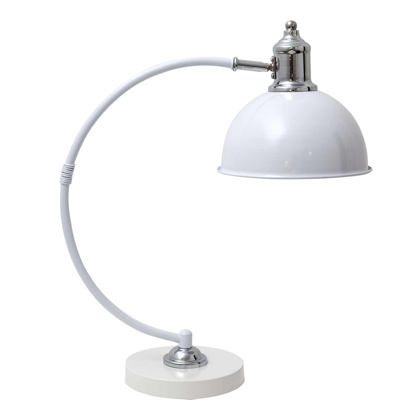 Flexo Lujan Blanco/Cromo de Fabrilamp – lámpara de bombilla de metal para uso doméstico, iluminación, modelo 122671101