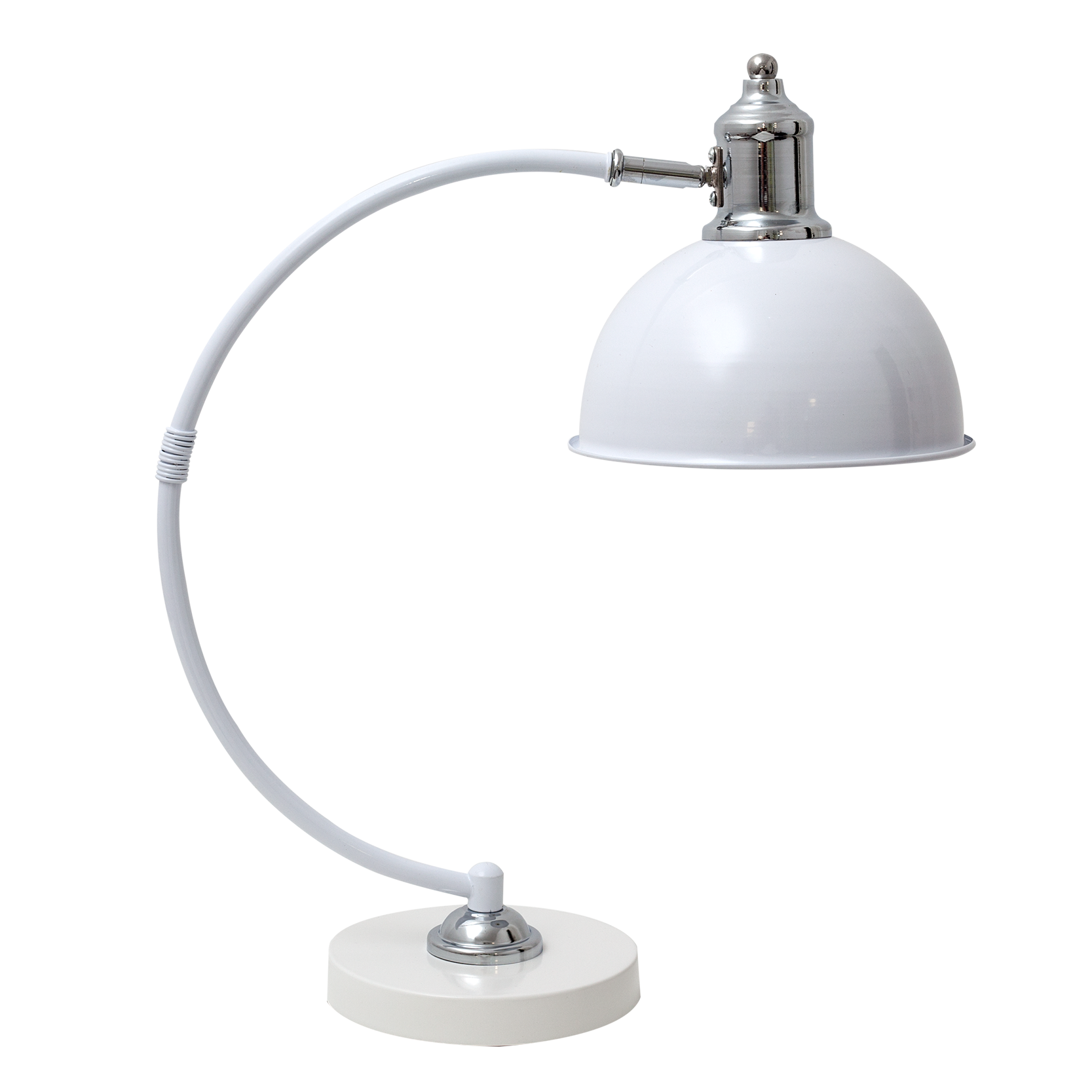 Flexo Lujan Blanco/Cromo de Fabrilamp – lámpara de bombilla de metal para uso doméstico, iluminación, modelo 122671101