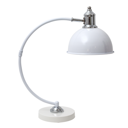 Flexo Lujan Blanco/Cromo de Fabrilamp – lámpara de bombilla de metal para uso doméstico, iluminación, modelo 122671101