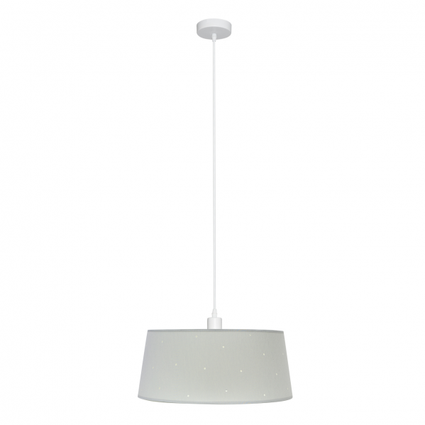 Colgante infantil de luz difusa en gris, modelo Consciencia de Abrila, diseño 40x40 cm para decoración de interiores domésticos, lámpara de metal textil para habitaciones infantiles con estilo AI2, código 122894028