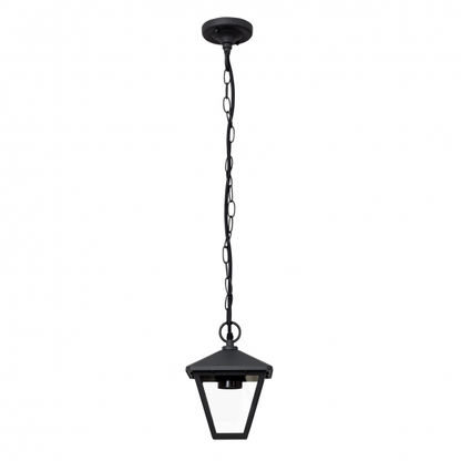 Colgante exterior Dornela gris oscuro de Fabrilamp, lámpara de metal para jardín y terraza, iluminación exterior IP44, estilo clásico, modelo 123450155