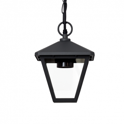 Colgante exterior Dornela gris oscuro de Fabrilamp, lámpara de metal para jardín y terraza, iluminación exterior IP44, estilo clásico (código 123450155)
