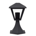 Sobremuro exterior Dornela gris oscuro, lámpara de metal de estilo clásico de Fabrilamp, iluminación exterior IP44 para jardín y terraza, modelo 123470155