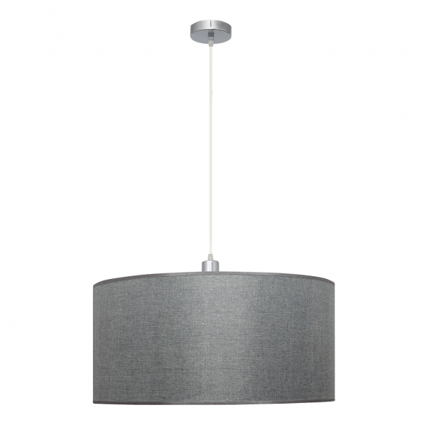 Lámpara colgante moderna Serie Axel en plata de Abrila, modelo 124995010 con 1 casquillo E27, diseño en metal textil para iluminación interior y decoración contemporánea.