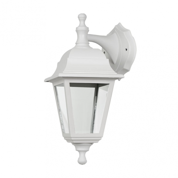 Aplique Exterior Albahaca Blanco de Fabrilamp/Abrila, modelo 125861001, iluminación exterior para jardín, cuerpo de policarbonato blanco.