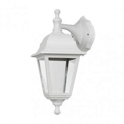 Aplique Exterior Albahaca Blanco de Fabrilamp/Abrila, modelo 125861001, iluminación exterior para jardín, cuerpo de policarbonato blanco.