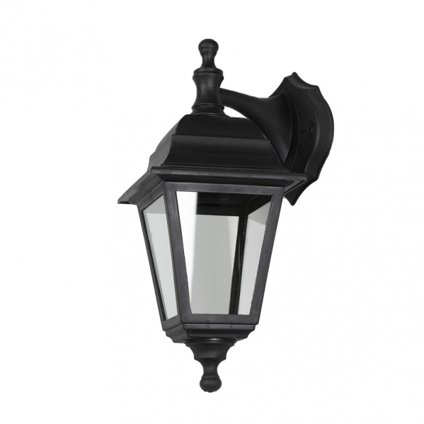 Aplique exterior negro de 35 cm, estilo Albahaca, de Fabrilamp; iluminación para jardín y terraza, fabricado en policarbonato, código 125861009.