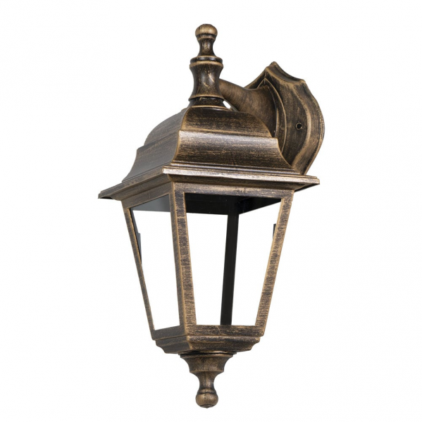 Aplique exterior clásico Fabrilamp – acabado Albahaca y Oro Viejo, IP44, policarbonato, iluminación para jardín (modelo 125861016)